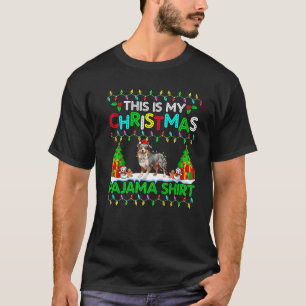 English Shepherd Christmas Xmas Pajama Shirt Dog L