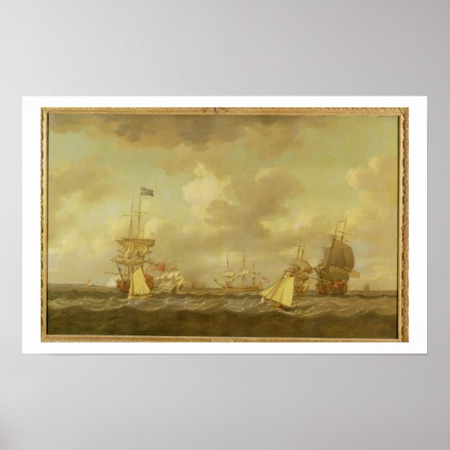 English Ships Coming to Anchor in a Fresh Breeze ( Poster (Front)