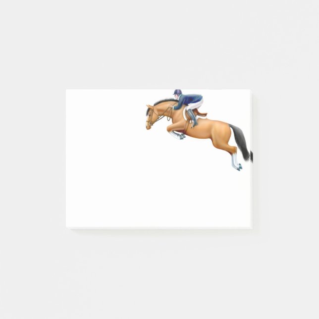 English Show Jumper Horse Post It Notes (Front)