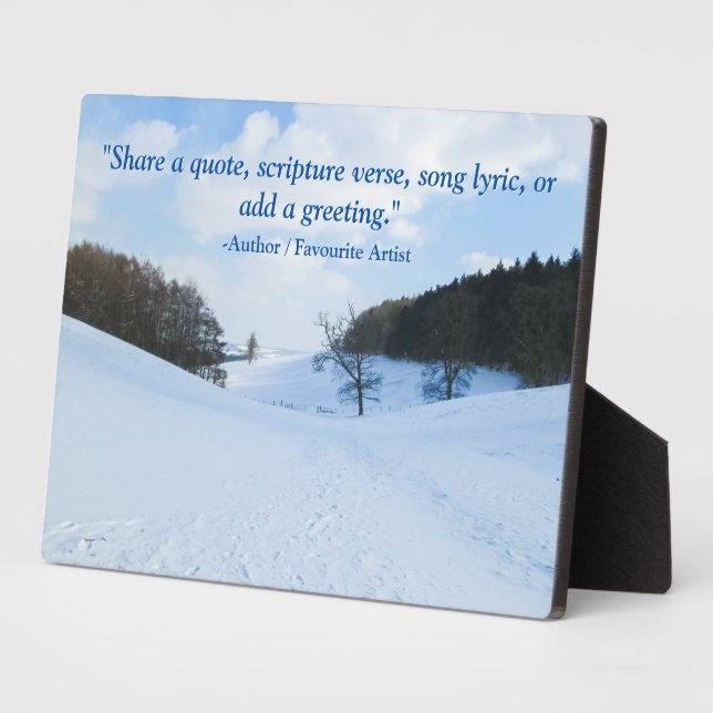 English Snow Valley - Personalized Plaque (Side)