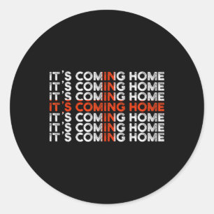 English Soccer It's Coming Home England Flag Classic Round Sticker