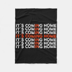 English Soccer It's Coming Home England Flag  Fleece Blanket