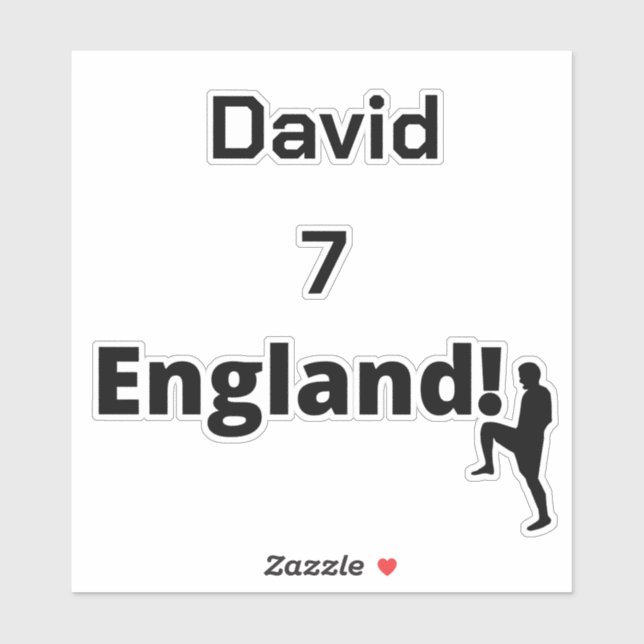 English Soccer Player customizable  (Sheet)