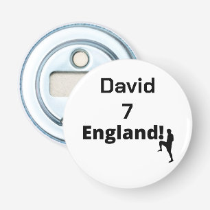English Soccer Player customizable Bottle Opener