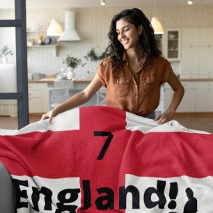 English Soccer Player customizable Fleece Blanket