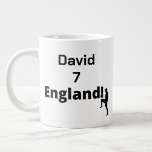 English Soccer Player customizable  Large Coffee Mug
