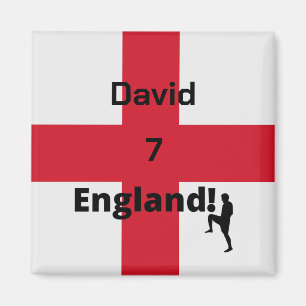 English Soccer Player customizable Magnet