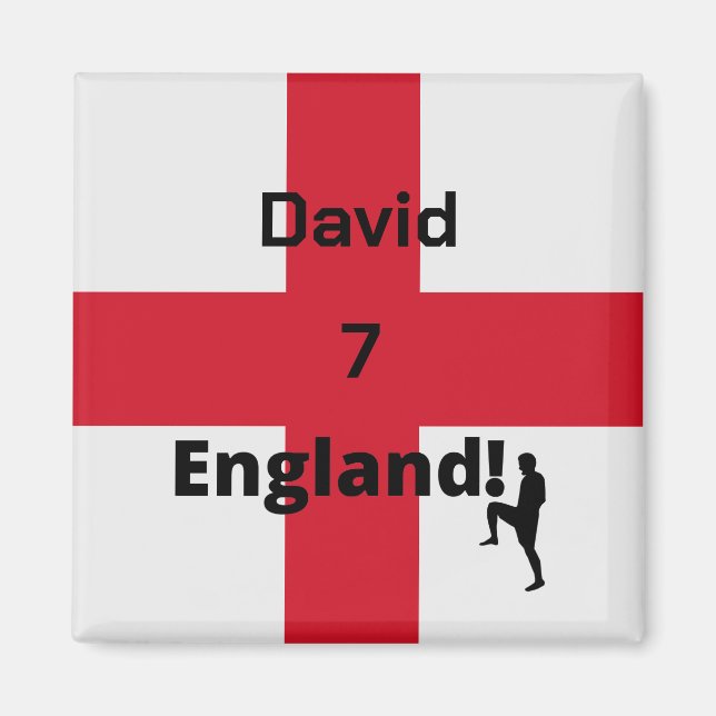 English Soccer Player customizable  Magnet (Front)
