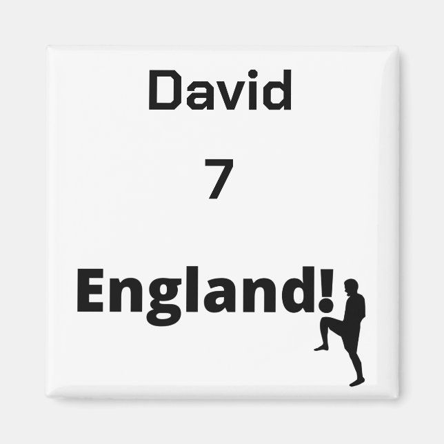 English Soccer Player customizable  Magnet (Front)