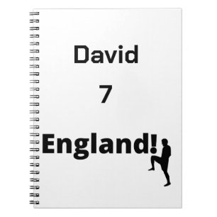 English Soccer Player customizable  Notebook