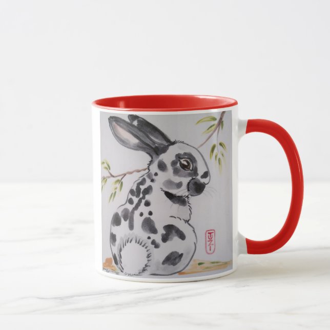 English Spot Bunny Rabbit Design Mug by Tuzi (Right)