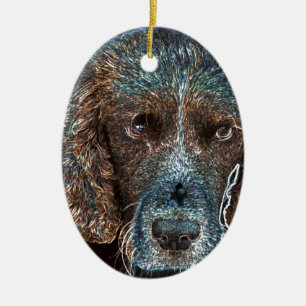 English Springer Ceramic Ornament