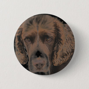English Springer Dogs 2 Inch Round Button