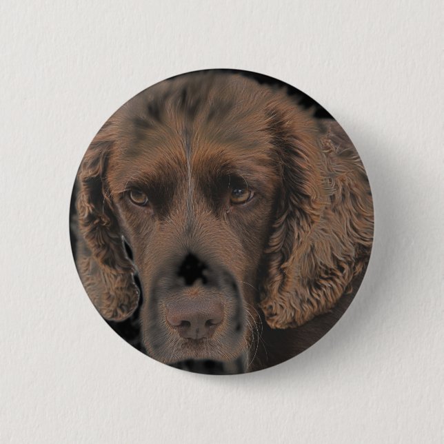 English Springer Dogs 2 Inch Round Button (Front)
