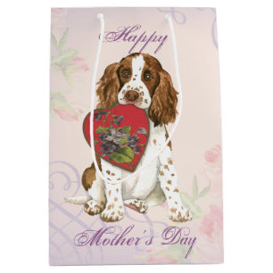 English Springer Heart Mom Medium Gift Bag