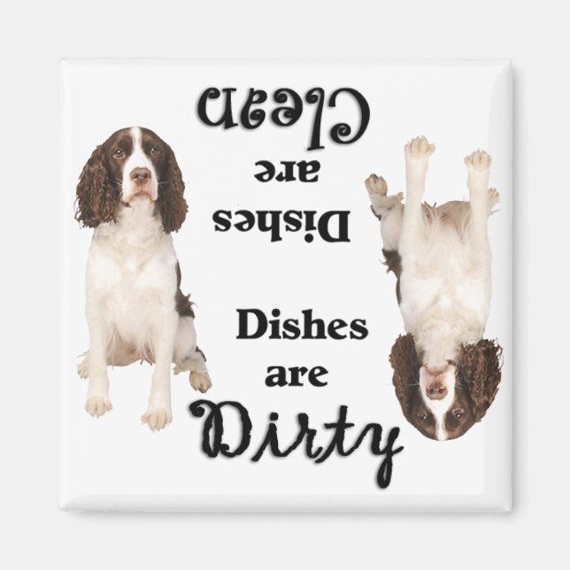 English Springer Lovers Dishwasher Magnet (Front)