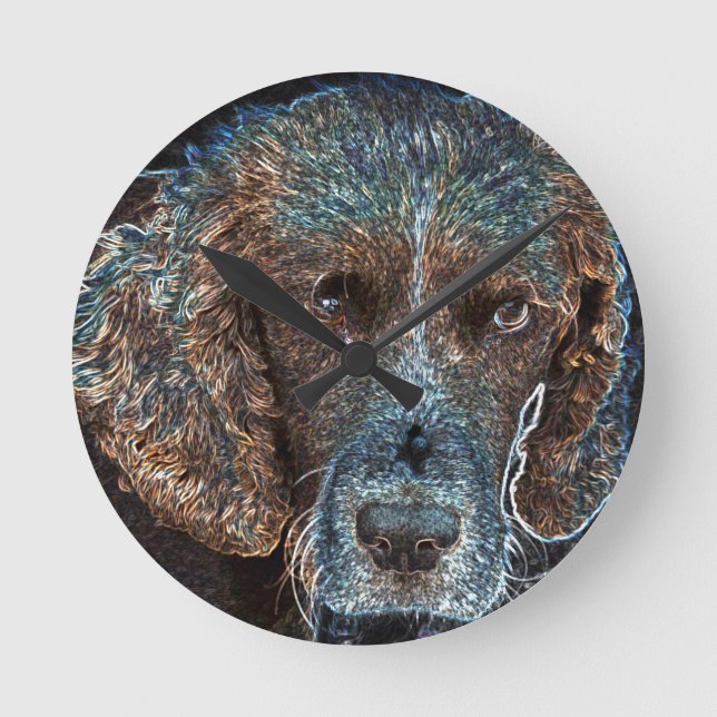 English Springer Round Clock (Front)
