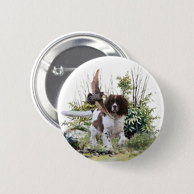  English Springer Spaniel  2 Inch Round Button (Front & Back)