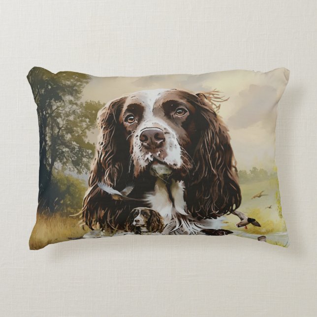 English Springer Spaniel Accent Pillow (Front)