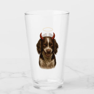 English Springer Spaniel Angel / Devil Glass