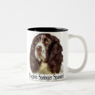 English Springer Spaniel Art Gifts Two-Tone Coffee Mug