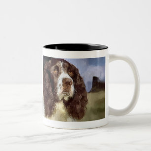English Springer Spaniel Art Gifts Two-Tone Coffee Mug