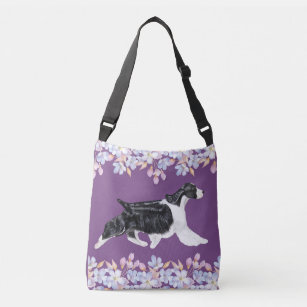 English Springer Spaniel Bag/Tote - Purple Crossbody Bag