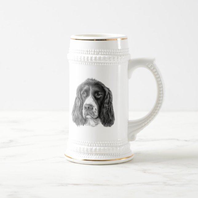 English Springer Spaniel Beer Stein (Right)