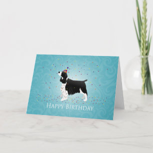 English Springer Spaniel Birthday Design. Card