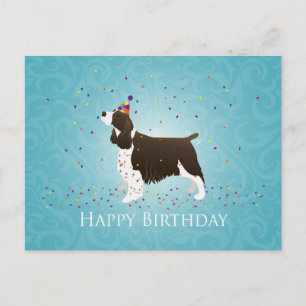 English Springer Spaniel Birthday Design Postcard