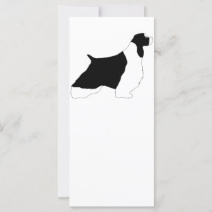 English Springer Spaniel black white silo