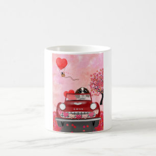 English Springer Spaniel Car Hearts Valentine's  Coffee Mug