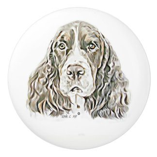 English Springer Spaniel Ceramic Knob