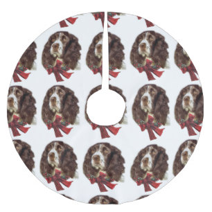 English Springer Spaniel Christmas Brushed Polyester Tree Skirt