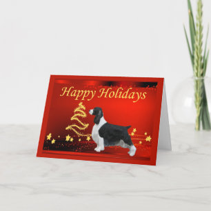 English Springer Spaniel Christmas Card Stars