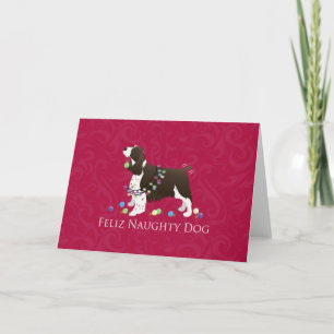 English Springer Spaniel Christmas Design Holiday Card