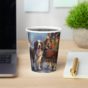 English Springer Spaniel Christmas Festive Season Paper Cups