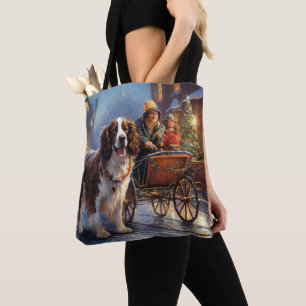 English Springer Spaniel Christmas Festive Season Tote Bag