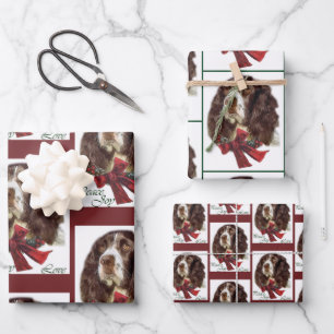 English Springer Spaniel Christmas Wrapping Paper Sheet