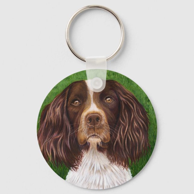English Springer Spaniel Dog Art - Major Keychain (Front)