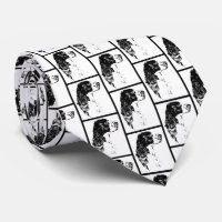 English Springer Spaniel Dog Black White Art 
