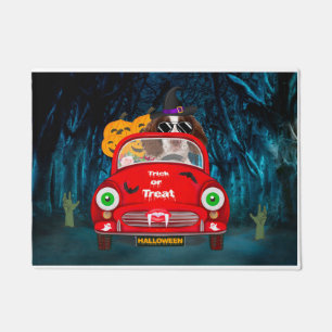 English Springer Spaniel dog Car Scary Halloween Doormat