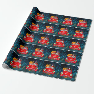 English Springer Spaniel dog Car Scary Halloween Wrapping Paper