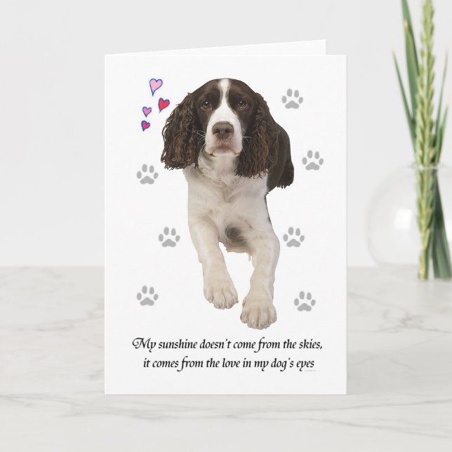 English Springer Spaniel Dog Card (Front)