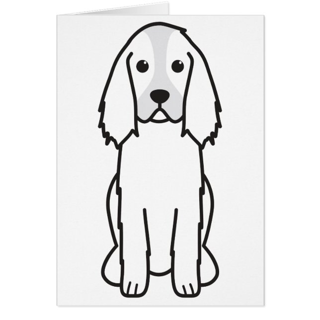 English Springer Spaniel Dog Cartoon (Front)