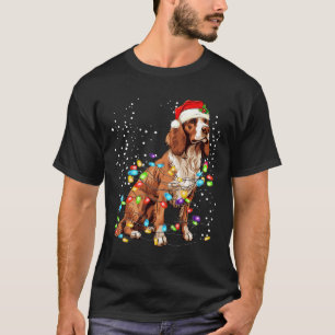 English Springer Spaniel Dog Christmas Lights Xmas T-Shirt