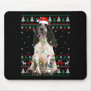 English Springer Spaniel Dog Christmas Ugly Sweate Mouse Pad