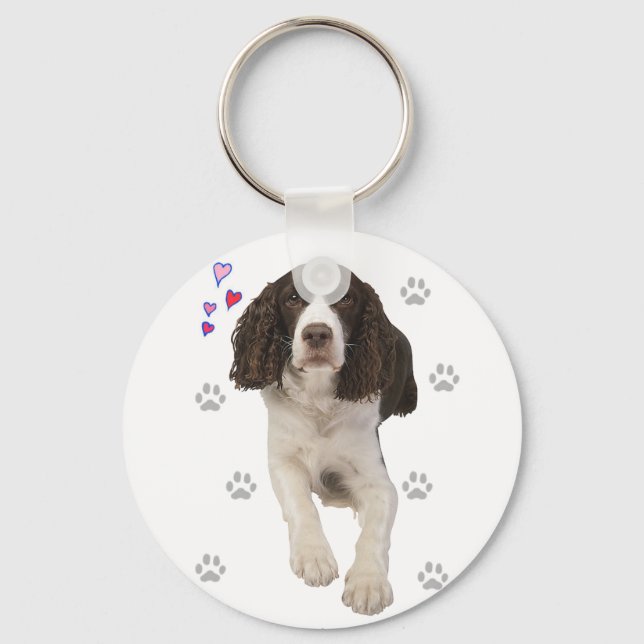 English Springer Spaniel Dog Keychain (Front)