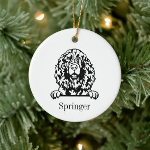 English Springer Spaniel dog Personalized Pet Orna Ceramic Ornament