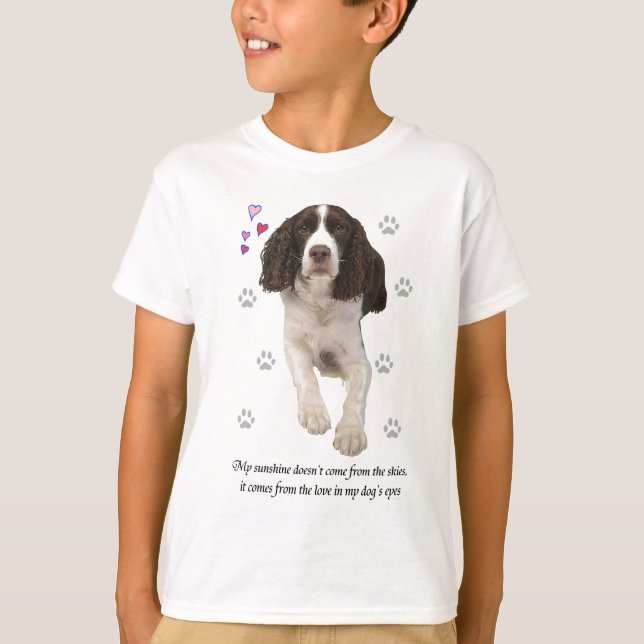 English Springer Spaniel Dog T-Shirt (Front)
